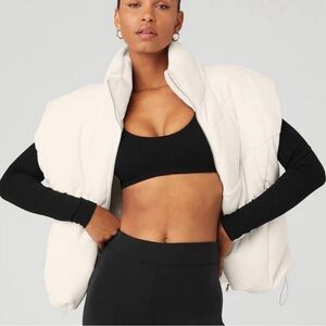 Alo Yoga Ribbed Velour Mountain Side Puffer Vest (New)